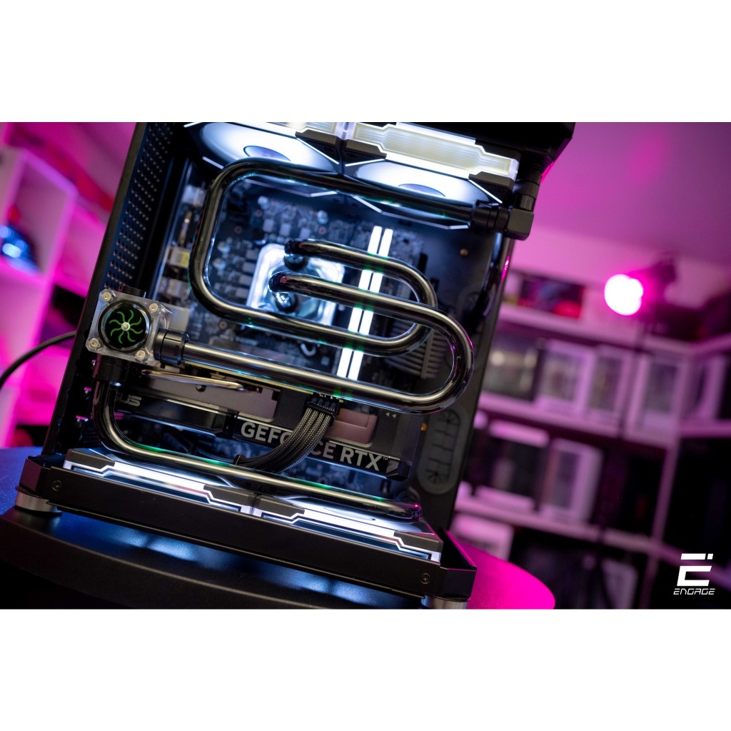 (ผ่อนชำระได้ ส่งแกรปได้ รับหน้าร้านได้) คอมระบบชุดน้ำเปิด Case Matx jonsbo Tk-1 (สเปค I5 12400f / rt