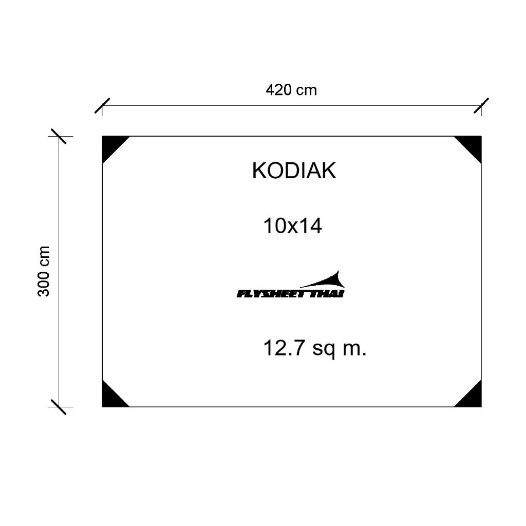 กราวชีท แผ่นรองเต็นท์ 4.2x3.0 FOR 10x14 kodiak springbar ผ้าใบหนา