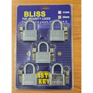 BLISS กุญแจระบบลูกปืนมาสเตอร์คีย์ 50 มิล จำนวน 5 ชุด กุญแจมา…