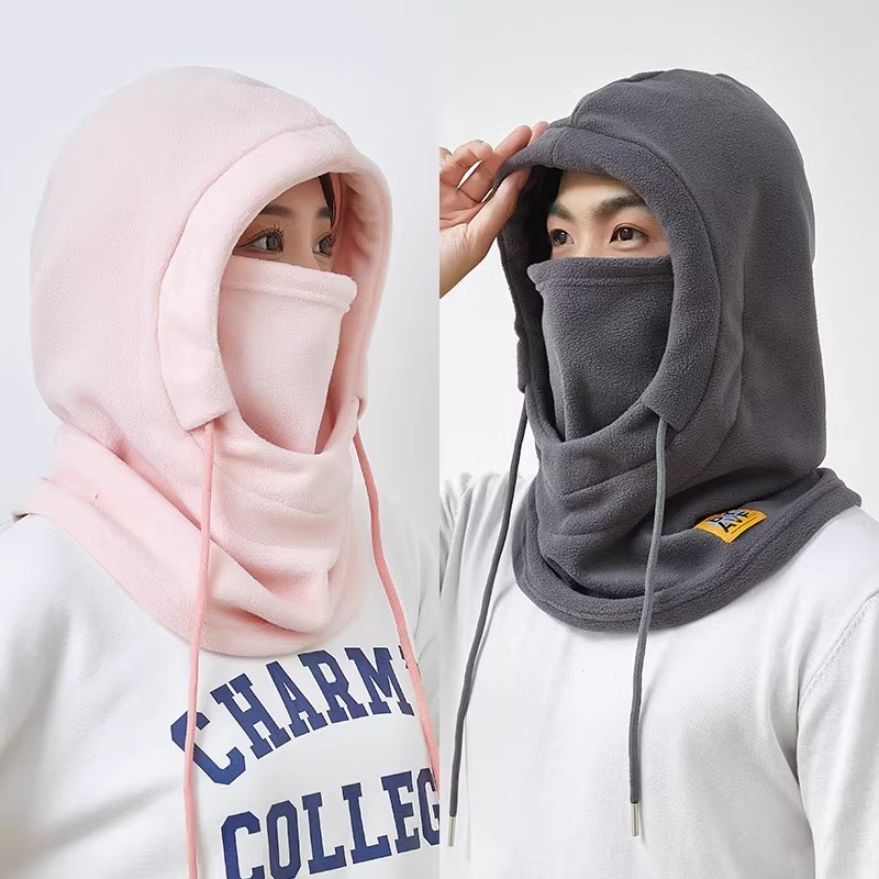 🔥หมวกป้องกันใบหน้า กันลม และหู ให้ความอบอุ่น ผ้าฟลีซ แบบหนา แบบนิ่ม เหมาะกับใส่ขี่จักรยาน เล่นสกี กลางแจ้ง กันหนาว - รูปที่ 5