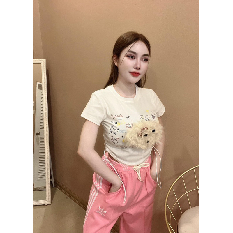 เสื้อครอปน้องหมาขนปุย