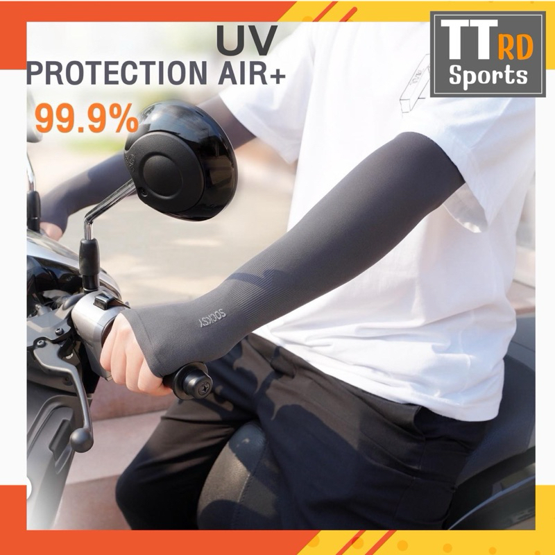 Socksy ปลอกแขนกัน UV 99% เนื้อถุงน่อง ยืดหยุ่น กระชับ ระบายอากาศ TTRD sports