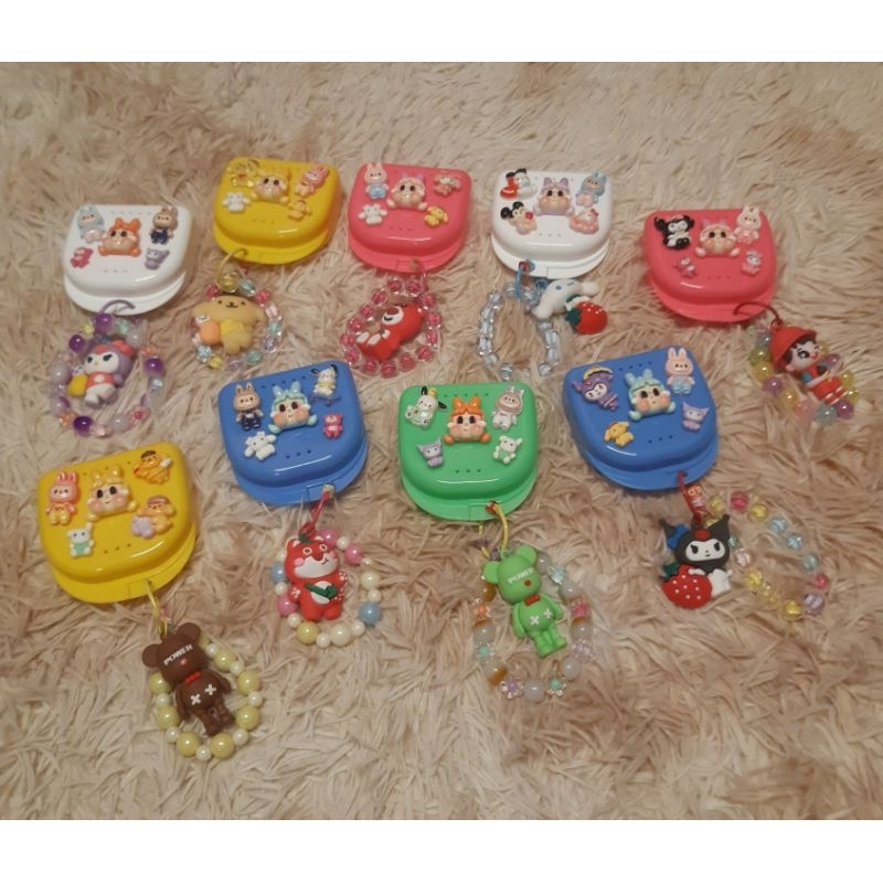 กล่องใส่รีเทนเนอร์+ ใส่คอนแทคเลนส์  DIY ไม่ซ้ำใคร (ถ่ายจากงานจริง) ระบุลายในแชท