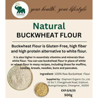 Organic Buckwheat Flour 500g / Gluten Free Flour / แป้งบัควีท ทำแพนเค้ก ทำเส้นโซบะ เช็ควันหมดอายุก่อนสั่งซื้อได้
