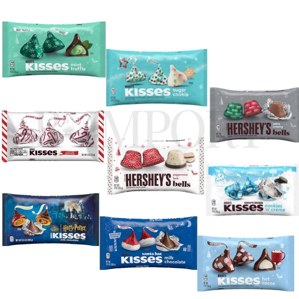 Christmas Hersheys Kisses สินค้าของ USA มี 9 เเบบ
