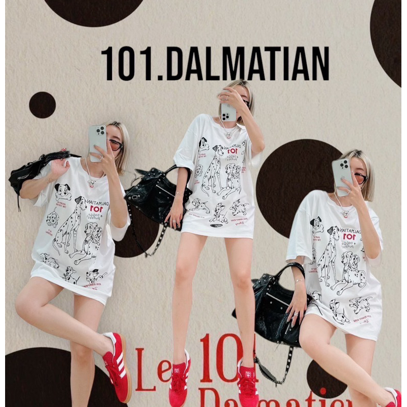 เสื้อยืดพิมพ์ลายน้อนหมา Dalmatian101 #TAG TEEDA🐶❤️