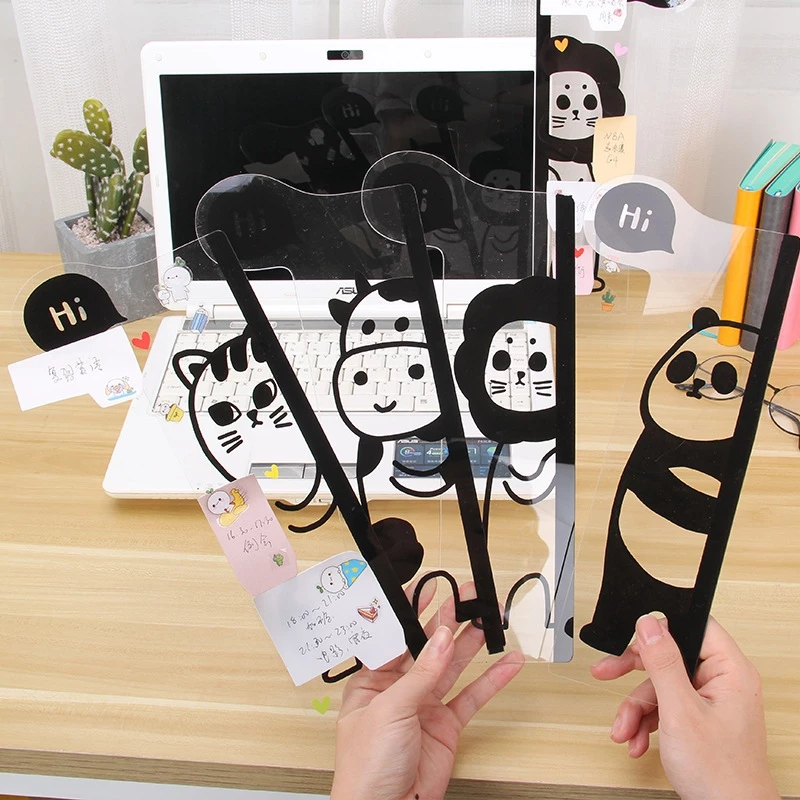 แผ่นบอร์ดอะคริลิคใส ติดด้านข้างคอมพิวเตอร์ Acrylic computer โน้ตเตือนความจํา สําหรับเขียนข้อความ บนโต๊ะ สํานักงาน
