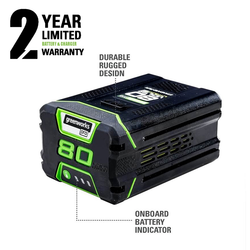 แบตเตอรี่ Greenworks 80V Pro 4.0Ah ของแท้ รับประกันศูนย์ ใช้กับเครื่องมือ Greenwork 80V ได้ทุกตัว