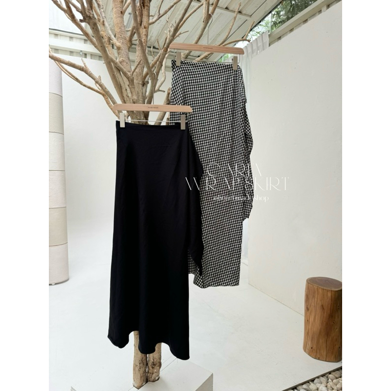 (A14) Heartmade - Caren Wrap Skirt กระโปรงทรงผูกเอวตัวยาว ทรงกึ่งหางปลา
