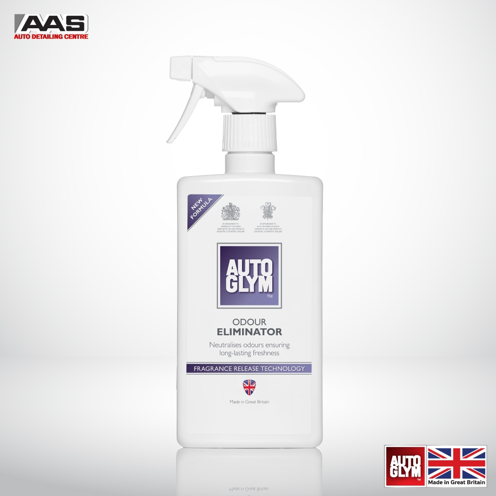 Autoglym Odour Eliminator สเปรย์กำจัดกลิ่น สูตรใหม่ผสมหัวน้ำหอม ให้ความสดชื่น มีกลิ่นน้ำหอม ลดกลิ่นอับ ขนาด 500 ml.