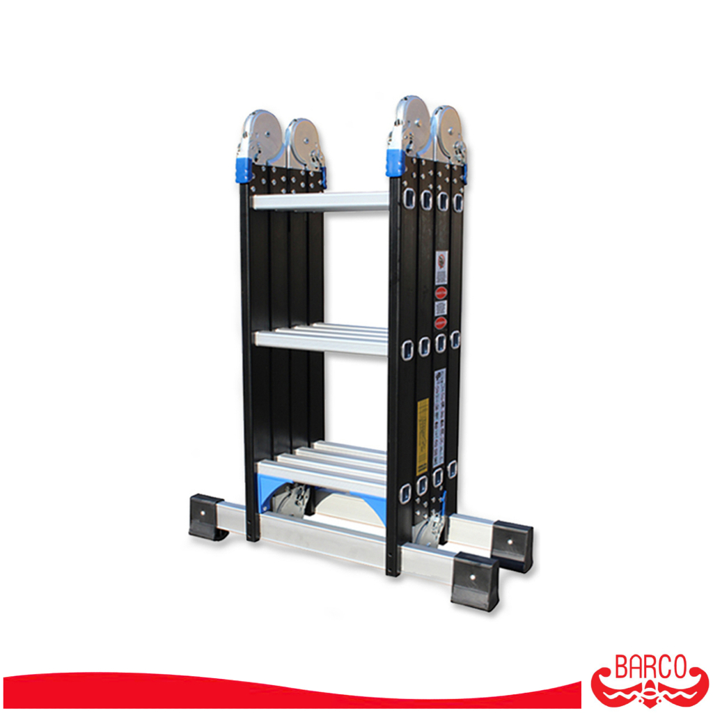 BARCO บันไดอเนกประสงค์อลูมิเนียม (สีดำ) รุ่น M2 4×3 12 ขั้น 3.46 เมตร – โปรปัง