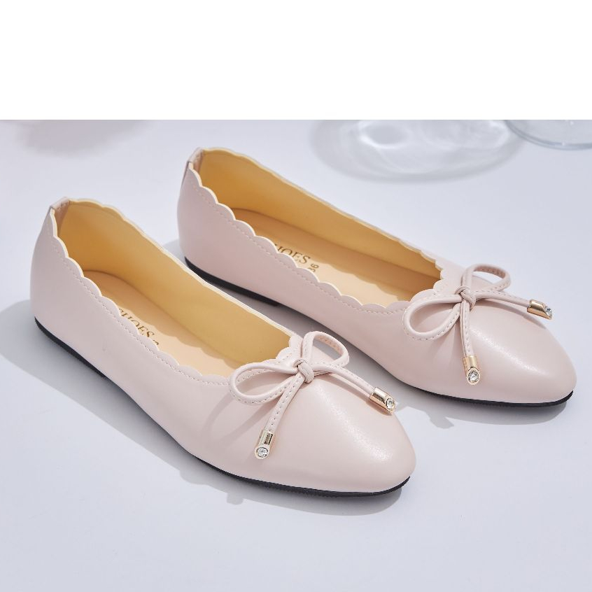 รุ่นใหม่ คัทชูส้นเตี้ยน่ารัก36-41 แบรนด์Lisa Shoes(L79) ซับโฟม ประดับโบว์ เก๋ไก๋สุดๆ