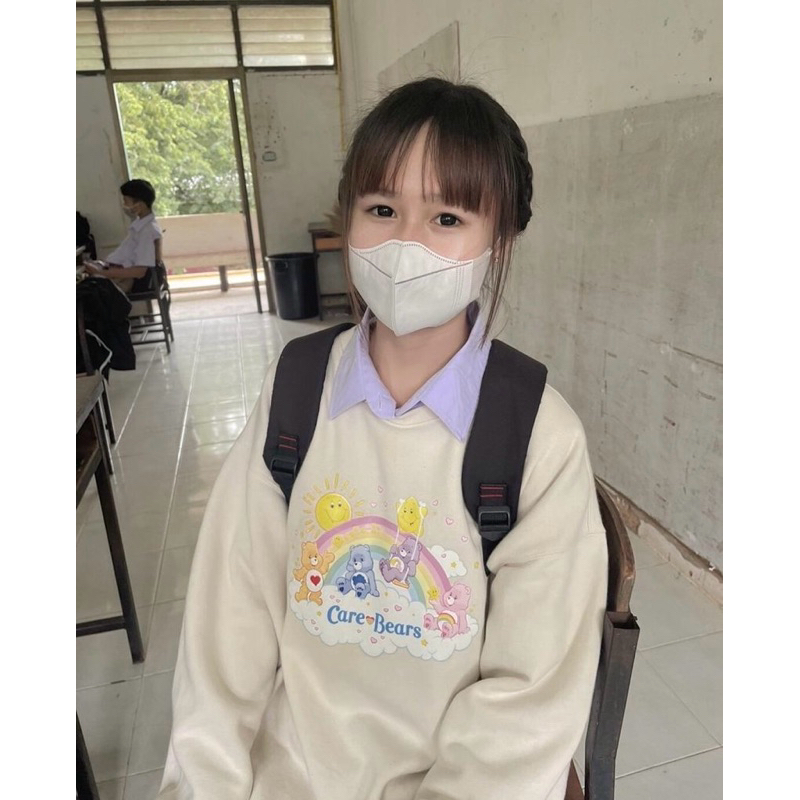 สเวตเตอร์สีขาวลายCare Bears