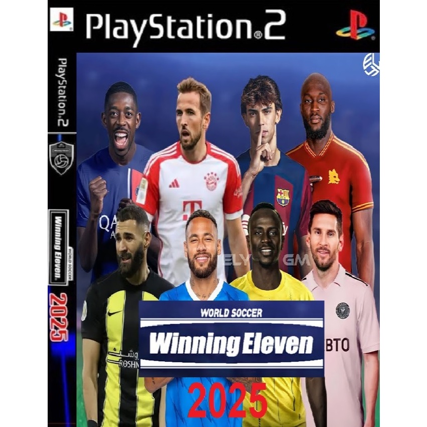 แผ่นเกมส์ PS2 Winning Eleven 2025 อัพเดทล่าสุด เมนูอังกฤษ