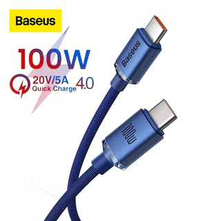 Baseus สายชาร์จไว 100W Type-C สายชาร์จ type c ชาร์จเร็ว สายชาร์จเร็วไอโฟน สายชาร์จเร็ว huawei Type-C ไม่รองรับ ios