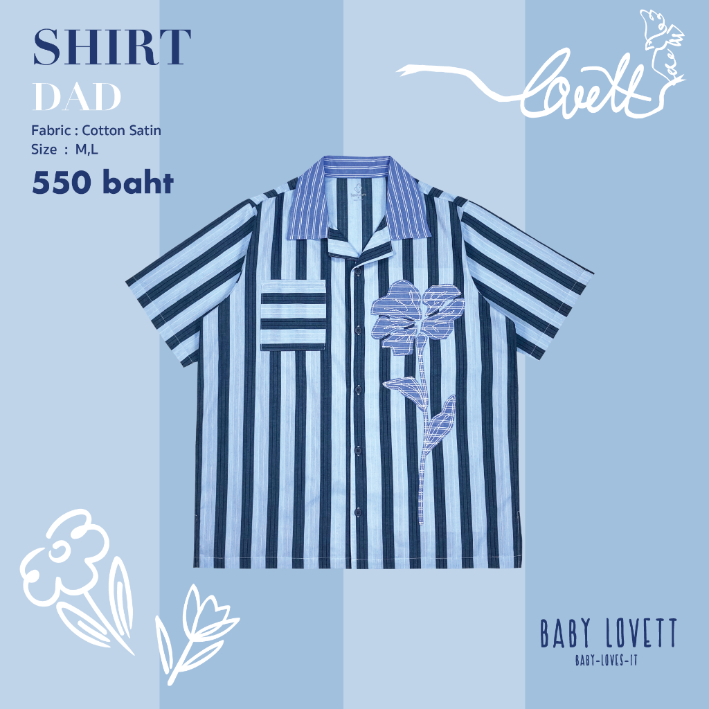 07 Blue Floral - Shirt (Dad)