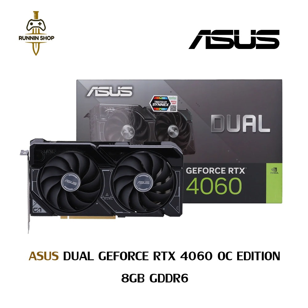 [สินค้ามือสอง] VGA (การ์ดแสดงผล)  ASUS DUAL RTX 4060 EVO OC EDITION 8GB GDDR6