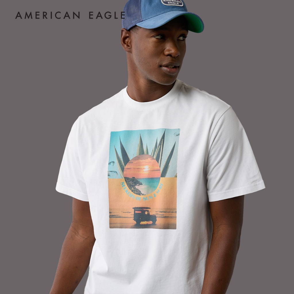 American Eagle Graphic Photo T-Shirt เสื้อยืด ผู้ชาย กราฟฟิค (EMTS 017-3672-100)