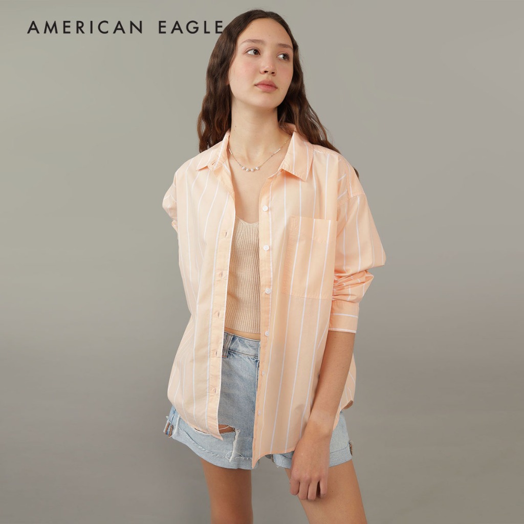 American Eagle Perfect Button-Up Shirt เสื้อเชิ้ต ผู้หญิง (EWSB 035-5510-800)