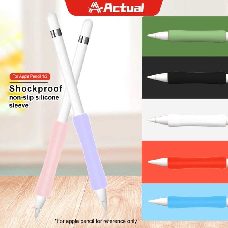 Actual เคสซิลิโคนนิ่ม กันลื่น แบบสากล สําหรับ Apple Pencil 1st 2nd Generation