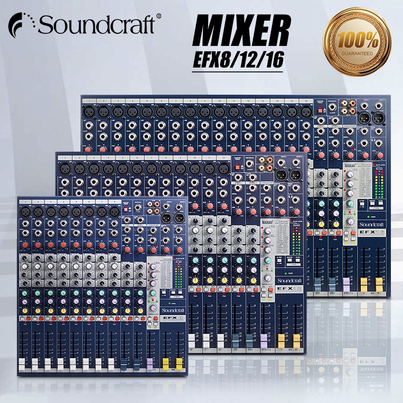 Soundcraft EFX8/EFX12/EFX16 Channel Mixer คอนโซลผสมพร้อม Recording Mixer Professional Mixer Mixer St