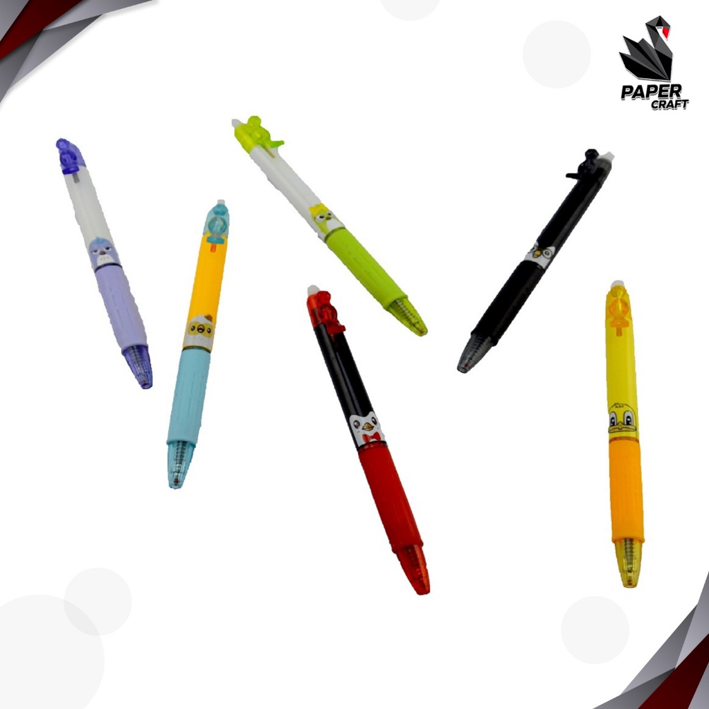 HORSE ปากกาลบได้ ตราม้า ERASABER PEN 0.5mm. รุ่น HG-211 ลายสัตว์ [ 1 ด้าม ]