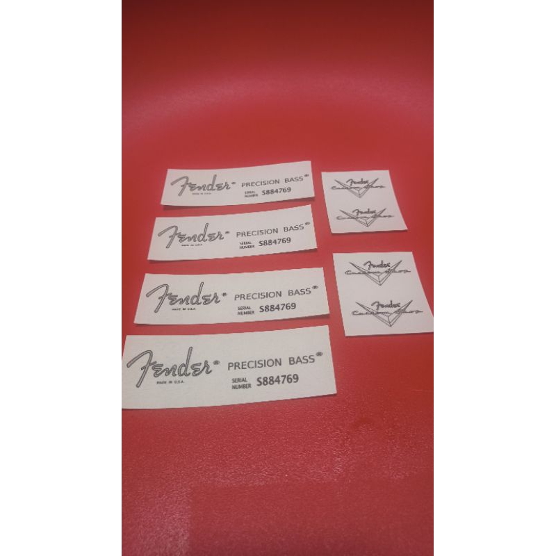 ดีคอลลอกน้ำ เฟนเดอ decal logo bass fender precision bass