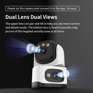 Vstarcam CS995DR WIFI/CG995DR SIM 4G(เลนส์คู่) ใหม่2024 กล้องวงจรปิดไร้สาย ความละเอียด 3MP(1296P) indoor มีAI