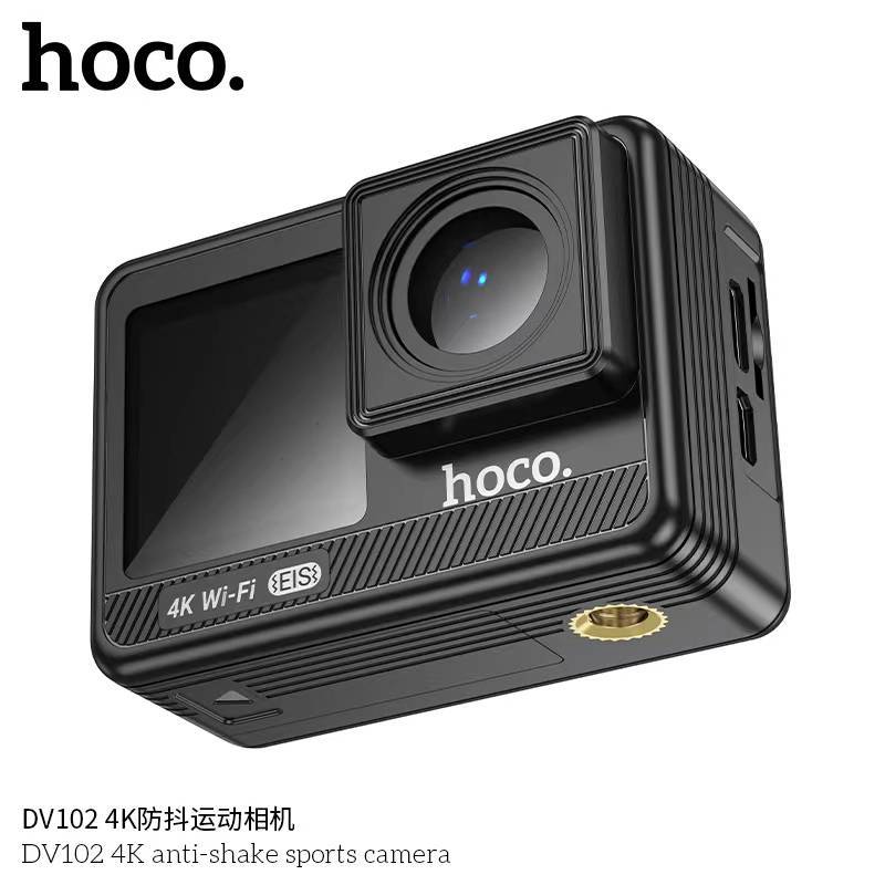 [ประกัน 1 ปี] Hoco DV102 กล้องแอคชั่น หน้าจอคู่ ชัดระดับ 4K 2160P / 60fps EIS มีระบบกันสั่น WiFi