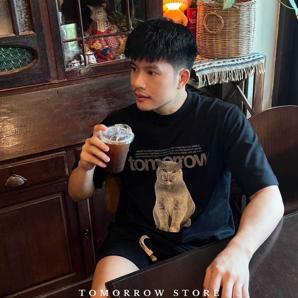 TOMORROW- เสื้อOVERSIZE/Premium รุ่น T-20018 CAT