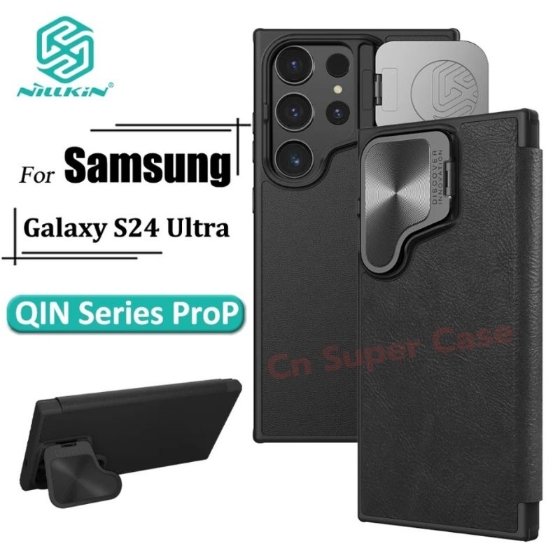 NILLKIN เคส Samsung S24 Ultra รุ่น Qin Prop Case เคสฝาพับกันกระแทก เลนส์กล้อง เปิด-ปิด พร้อมส่งไทย แถมฟรี ฟิล์มกระจก