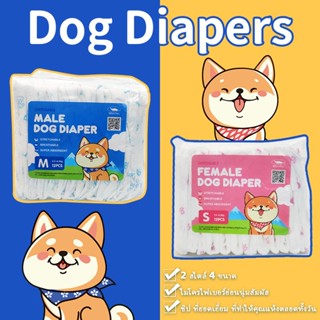 ผ้าอ้อมสุนัข แบบใช้แล้วทิ้ง ชายและหญิง ชุดอุปกรณ์สำหรับสัตว์…