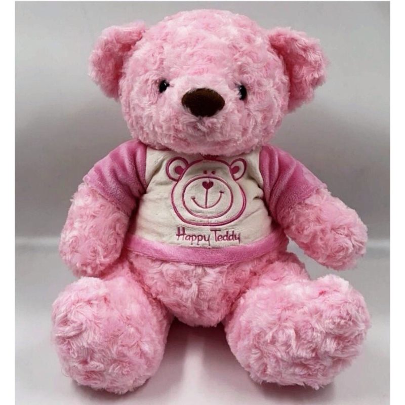 หมี Happy teddy 15 “หมีใส่หมวก18“น้องขนนุ่มนิ่มพร้อมส่ง! ราคา ถูกที่สุด ดีลบีเคเค แกลเลอรีภาพที่ 3