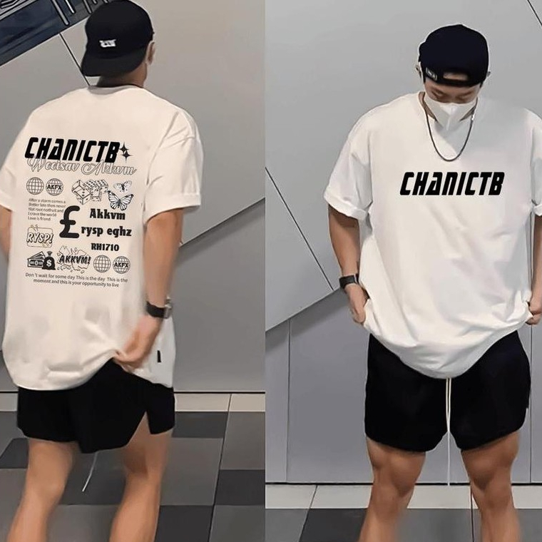 Y-T【ขายดี】 เสื้อยืดผ้าฝ้าย คอกลม ผ้าฝ้าย 100% พิมพ์ "CHANICTB" ผ้านุ่ม ไม่หดตัว สไตล์สตรีทอเมริกัน
