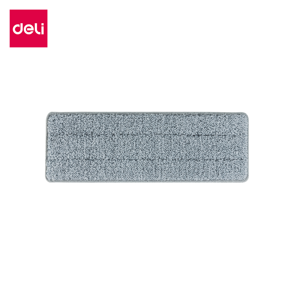 Deli ผ้าม็อบ อะไหล่ผ้าม๊อบถูพื้น ไมโครไฟเบอร์ แบบหนา สำหรับเปลี่ยน ซักทำความสะอาดได้ Mop Cloth