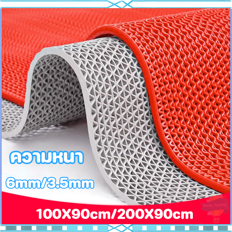 แผ่นยางกันลื่นแผ่นกันลื่นห้องน้ํา ยาว1m/2m 3.5/6mm แผ่นรองกันลื่น แผ่นกันลื่นห้องน้ำ แผ่นยางกันลื่น พรมกันลื่น PVC Mat