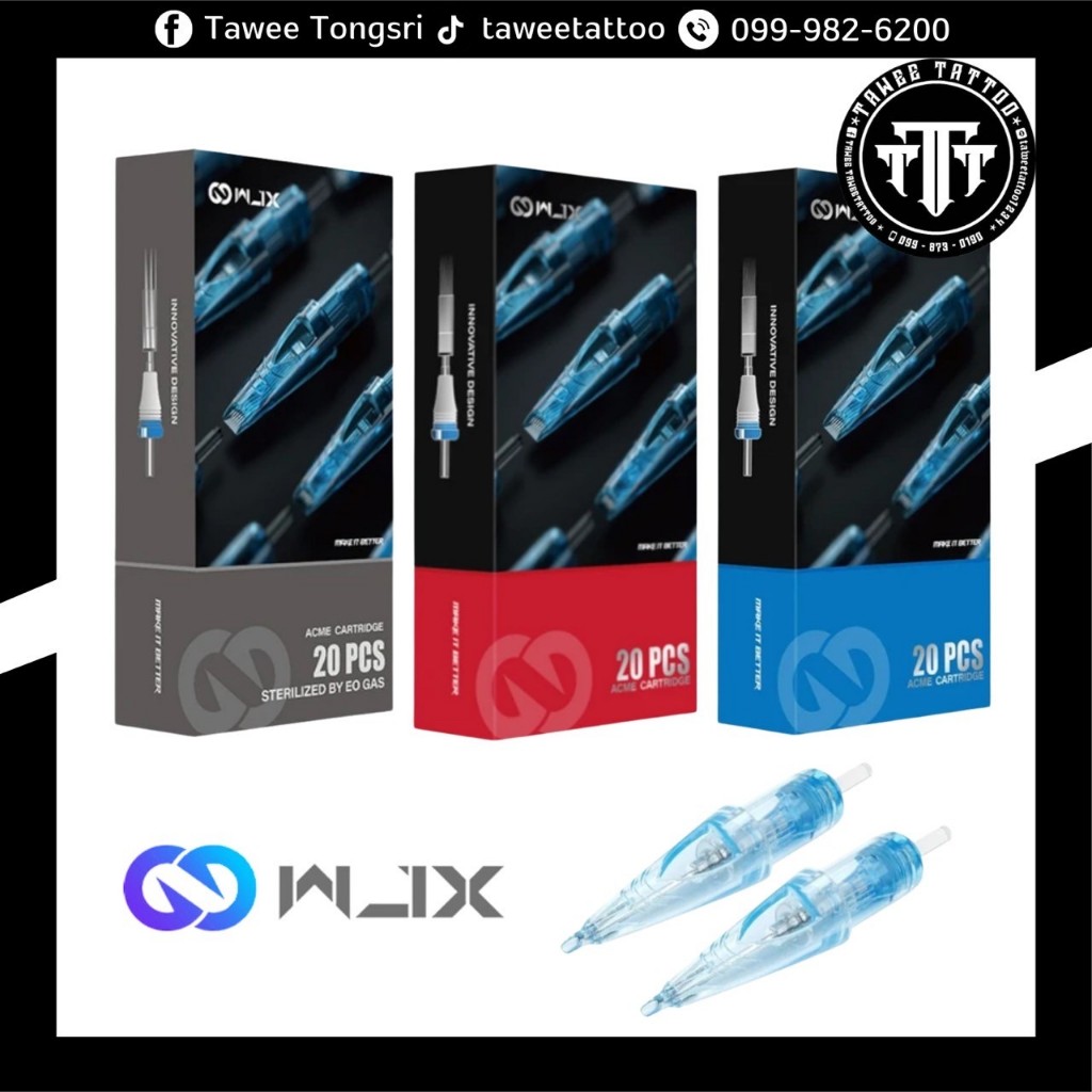 WJX รหัส 0803 RL สำหรับเดินเส้น 1 กล่องมี 20 ชิ้น และ 10 ชิ้น tattoo