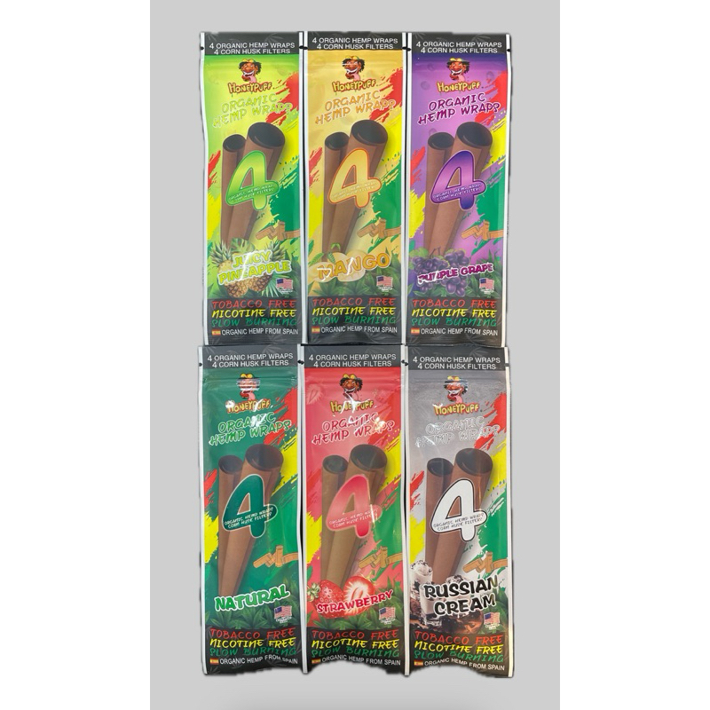 Organic Hemp Wraps Honeypuff(4paper+4filter)