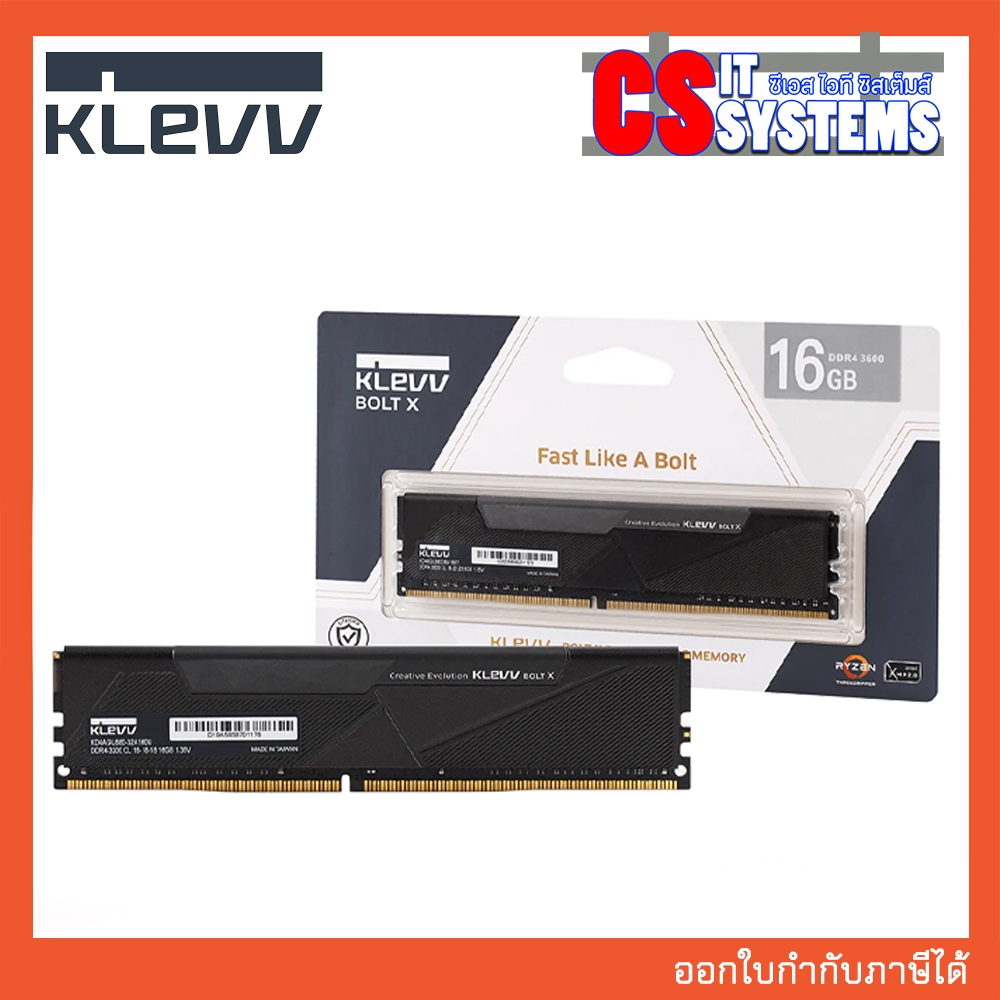 RAM DDR 4 16GB (16GBx1) 3200MHz KLEVV BOLT X