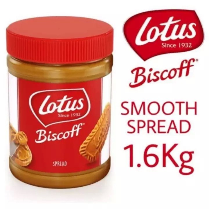 spread Lotus biscoff สเปรดที่ทำมาจากคุกกี้Lotus Biscoff น้ำหนัก 1.6 kg. BBF.11/04/26