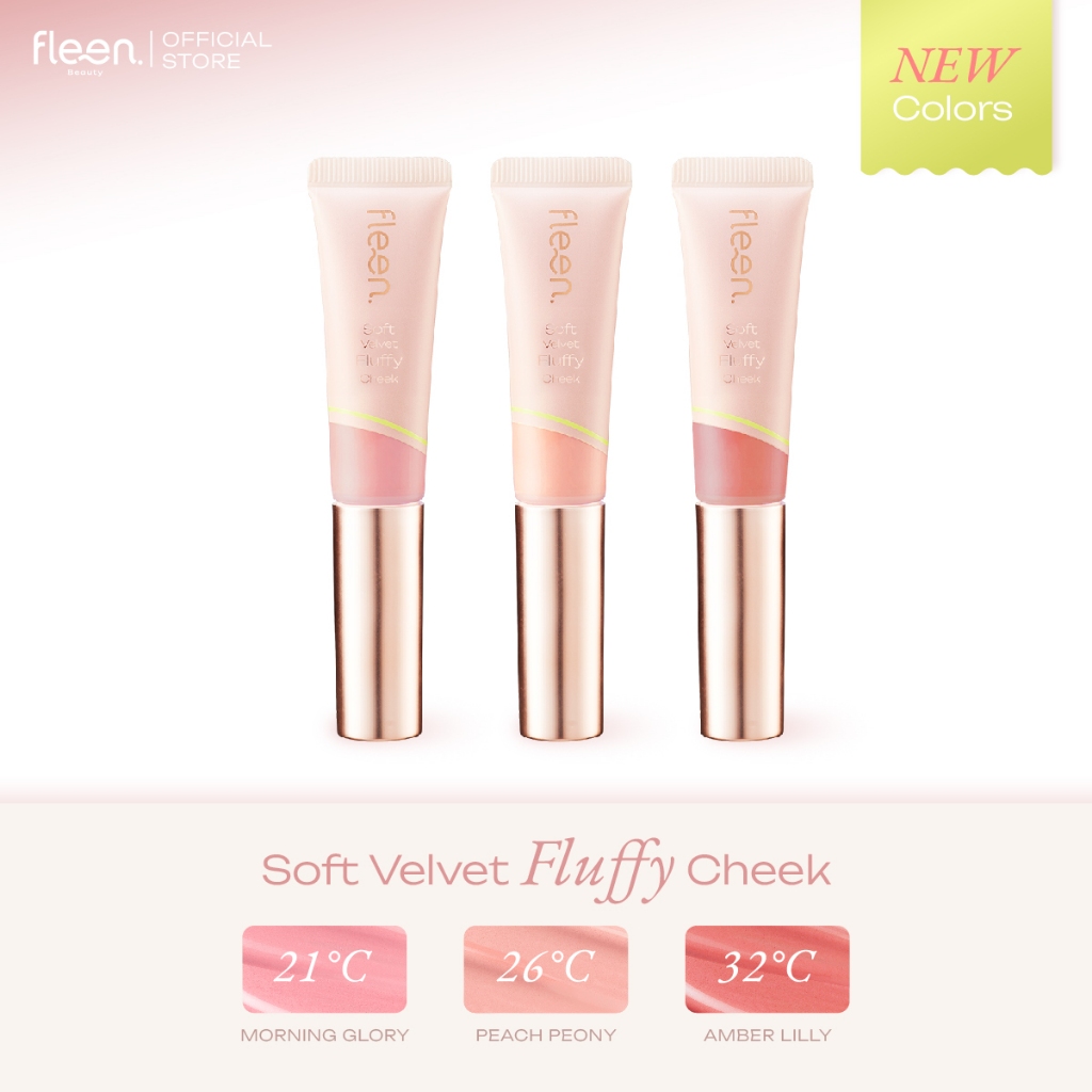 เซ็ต 3 สีใหม่! Fleen Beauty Soft Velvet Fluffy Cheek ฟลีนบิวตี้ บลัชออน เนื้อละมุน #บลัชออนฟลีน