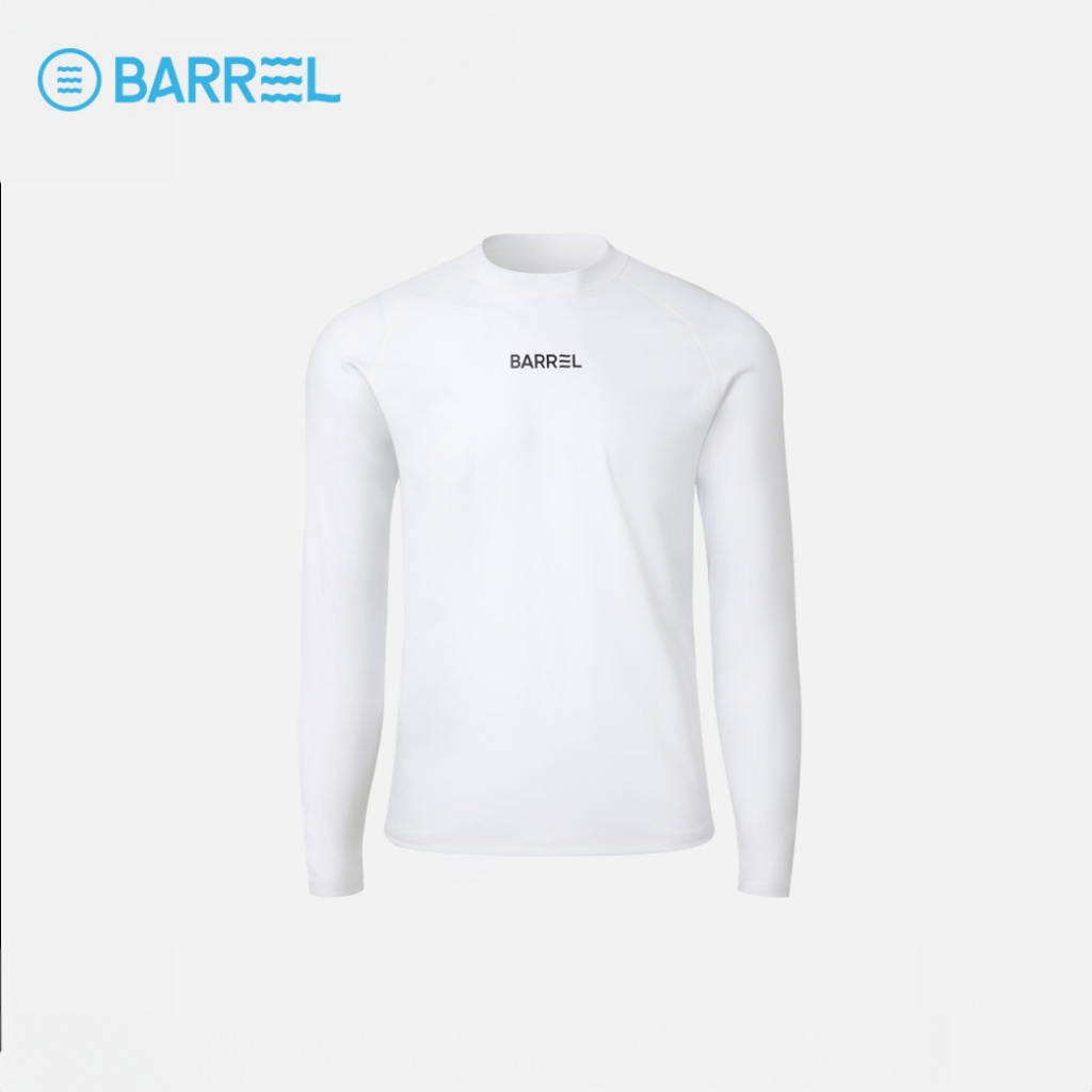 BARREL MEN ODD RASHGUARD - WHITE - เสื้อรัชการ์ด ชุดว่ายน้ำแขนยาว-3WT001U_U3WTXX