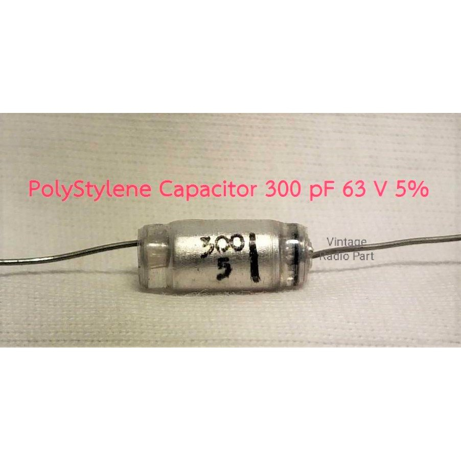 300pf 63v Polystyrene Capacitor Cใส (ราคาต่อชิ้น)