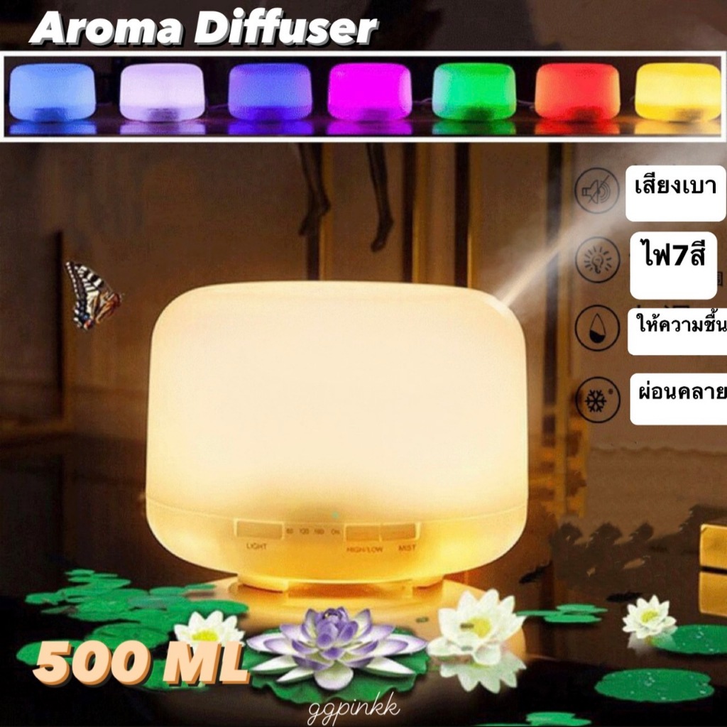 พร้อมส่ง🫧 Aroma Diffuser Humidifiers เครื่องพ่นไอน้ำ เพิ่มความผ่อนคลาย