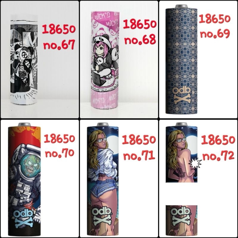 ปลอกถ่าน ซองหุ้มแบตเตอรี่ odb 18650 no.67-72 ของแท้100%