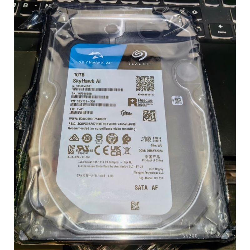 HDD 10TB seagate skyHawk เปลี่ยนมายังไม่แกะใช้งาน ประกัน 30วัน