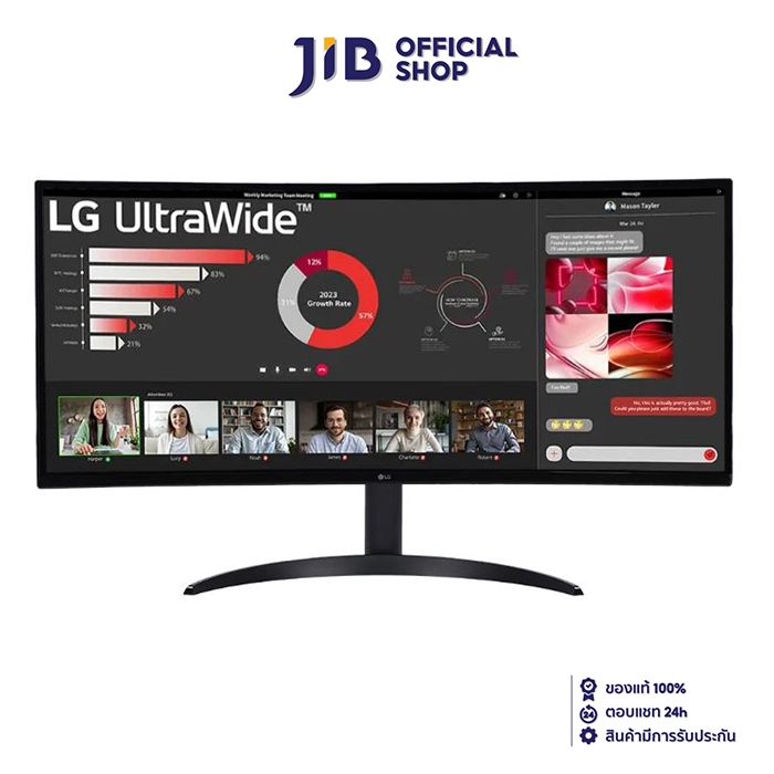 MONITOR (จอมอนิเตอร์) LG 34WR50QC-B - 34" VA 2K 100Hz CURVED AMD FREESYNC