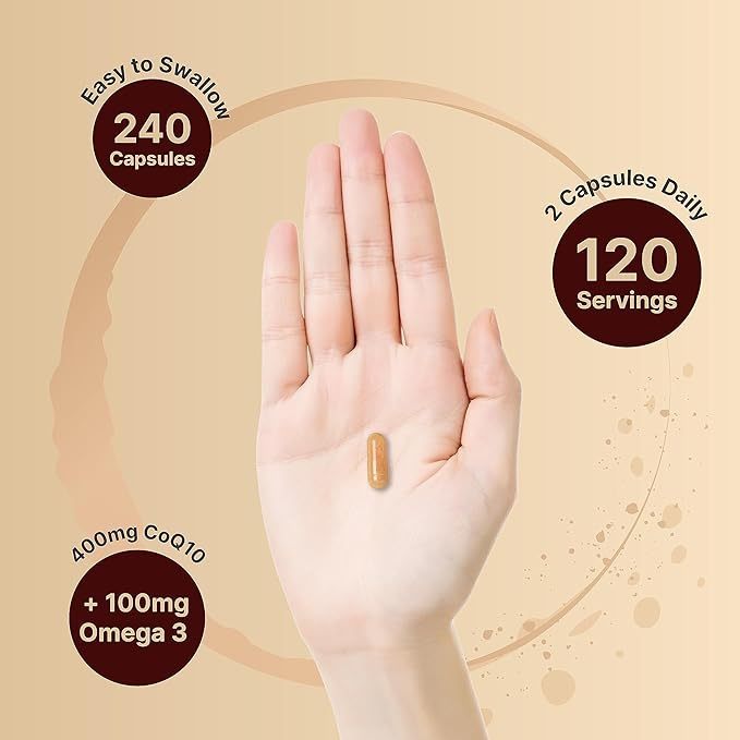 ขายดีในอเมริกา!! NatureBell CoQ10 (Ubiquinone) 400mg with Omega 3 Fatty Acids 240capsules (No.3483) - รูปที่ 5