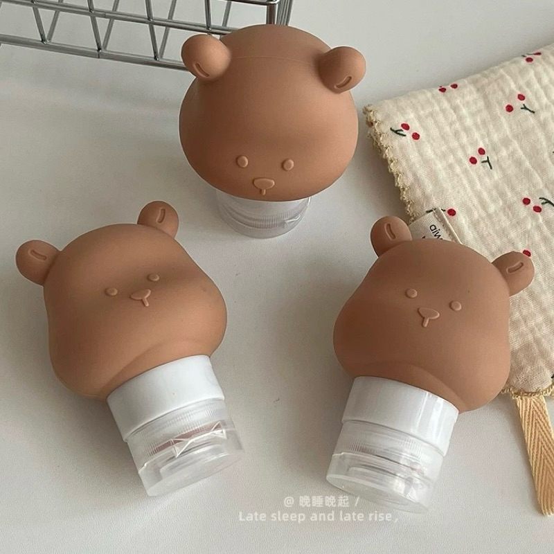 พร้อมส่ง🌈 ขวดแบ่งครีม Travel bottles น้องหมี Little Bear ขวดหมี หลอดบีบครีม ขวดพกพา ขวดซิลิโคน ไปเที่ยว พกพกง่าย 12006