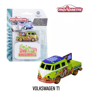 โมเดลรถเหล็ก majorette ชุด VOLKSWAGEN (รถ+กล่องเหล็ก) ลิขสิทธิ์แท้ เปิด-ปิดประตูได้ สเกล1/64 รถของเล่น ของสะสม MJ55005